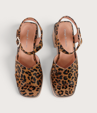 Jemi Tan Leopard Pony Leather Heels