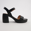 Spice Black Leather Heels