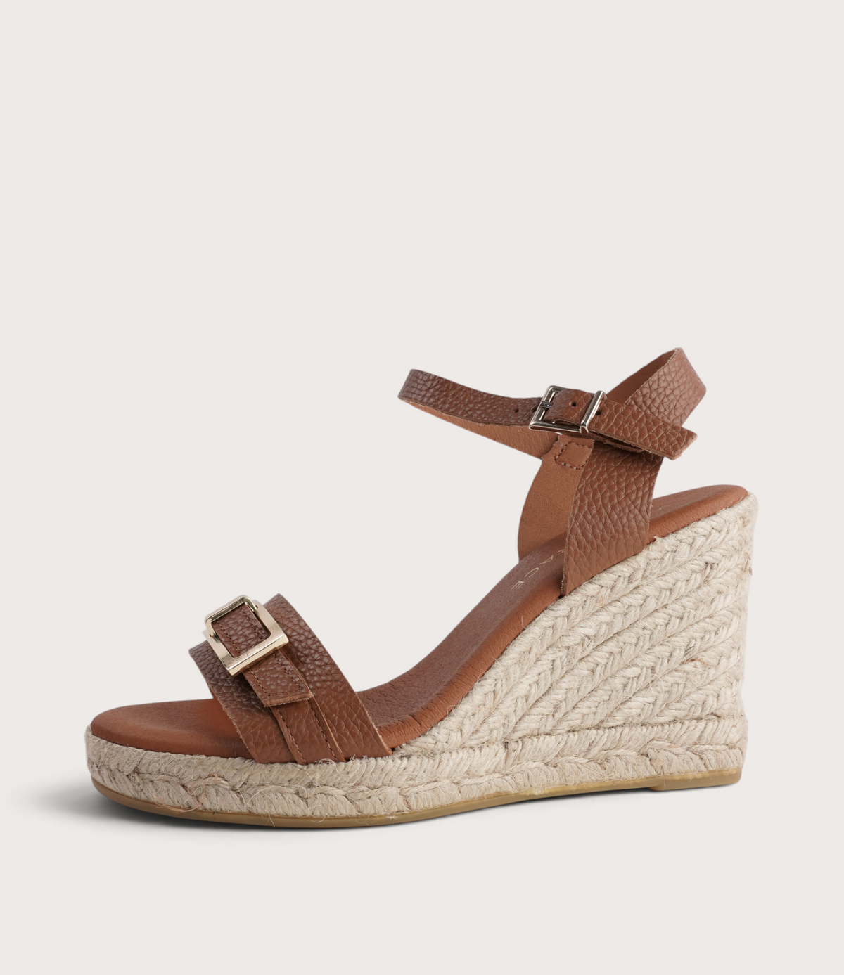Wren Doya Roble Leather Espadrille Wedges