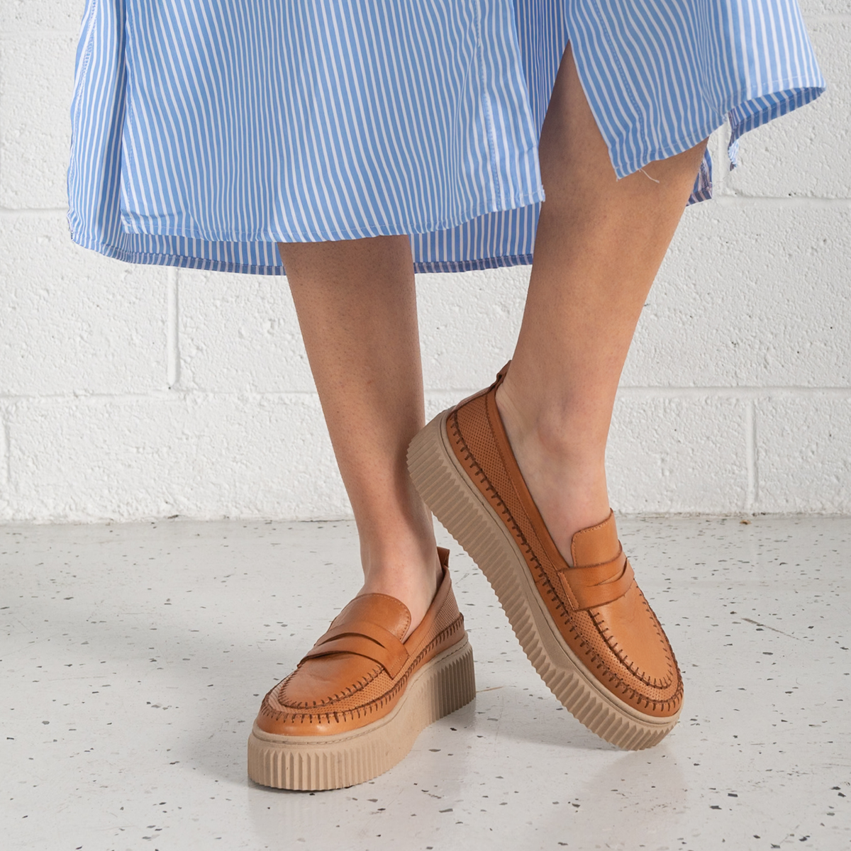 Bobby Coconut Leather Loafers