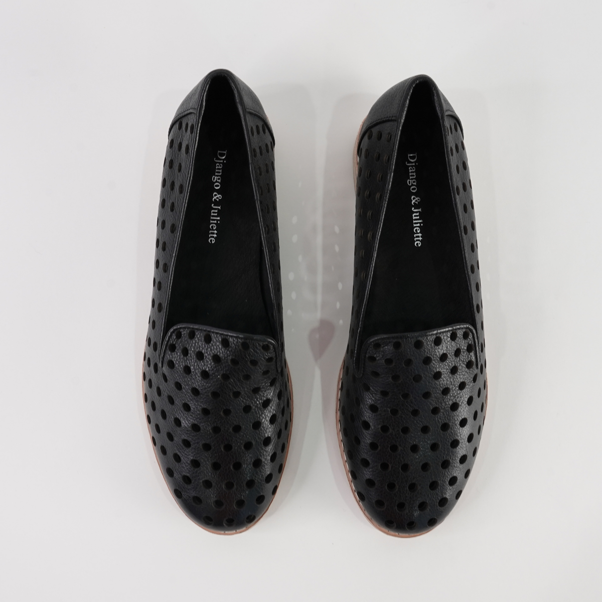Ariah Black Leather Loafers - DJANGO AND JULIETTE | Shouz