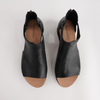 Ambatto Black/ Black Sole Leather Sandals