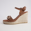 Wren Doya Roble Leather Espadrille Wedges