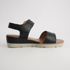 Diana Black Leather Sandals