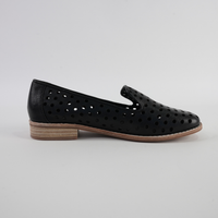 Ariah Black Leather Loafers