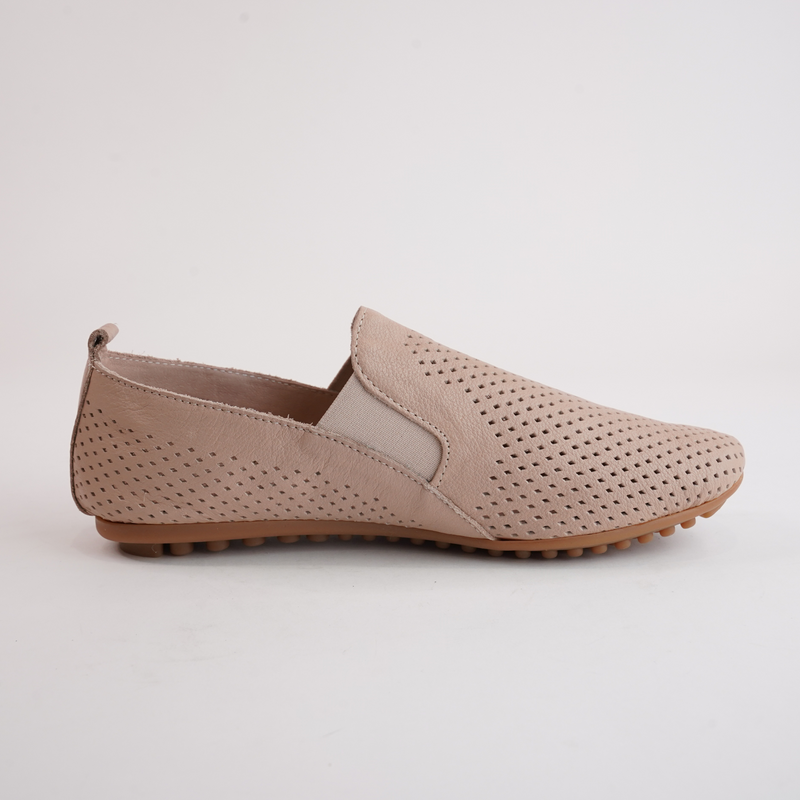 Bescara Cappuccino Leather Flats