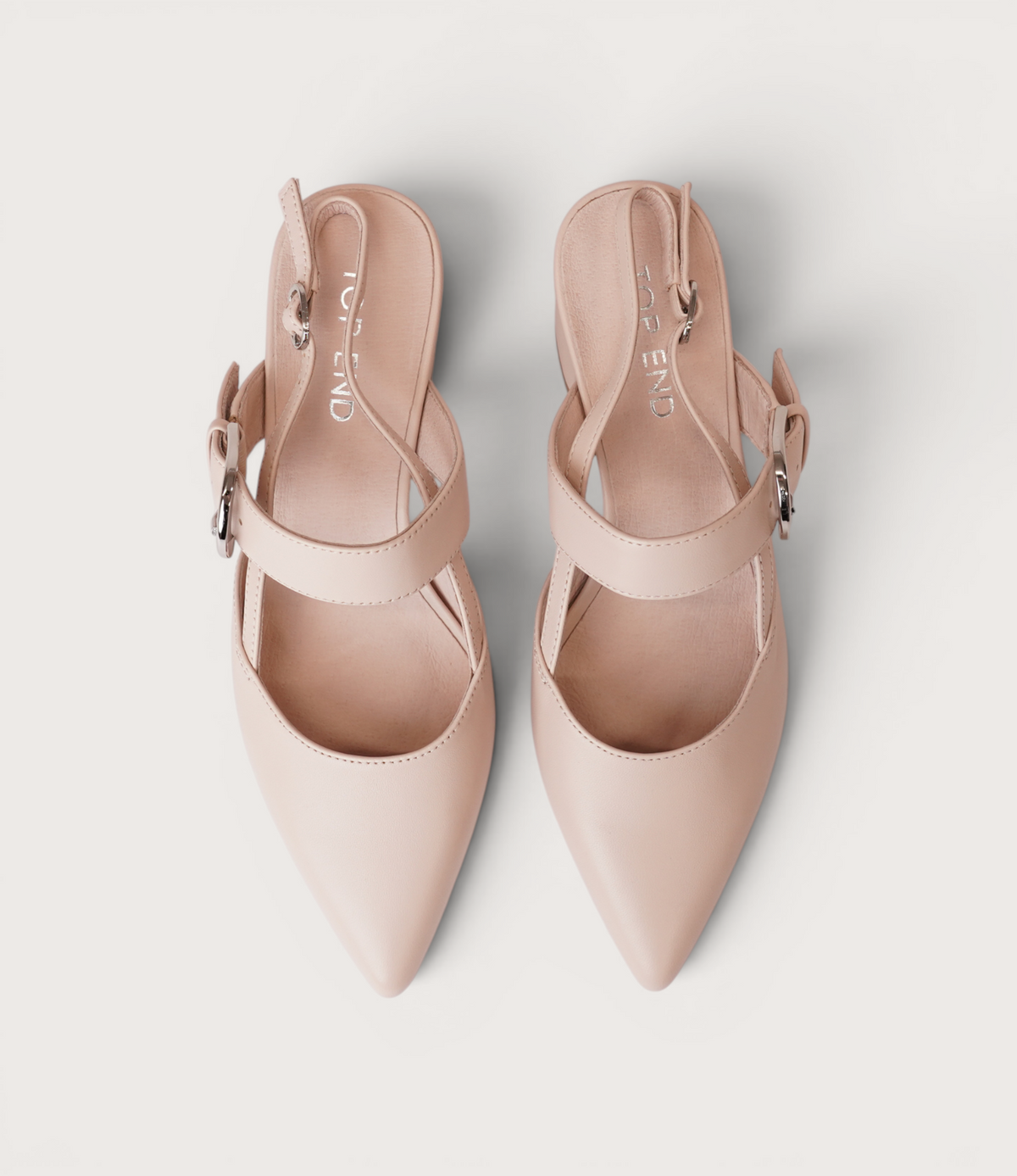 Asten Nude Leather Heels