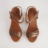 Wren Doya Roble Leather Espadrille Wedges