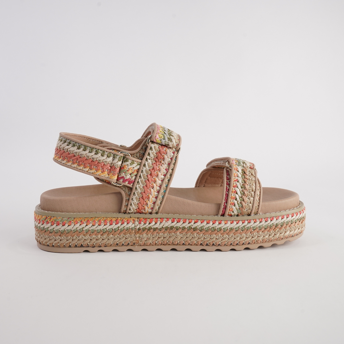 Bridgett Natural Multi Sandals - MOLLINI | Shouz