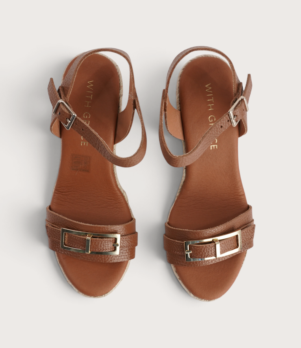 Wren Doya Roble Leather Espadrille Wedges