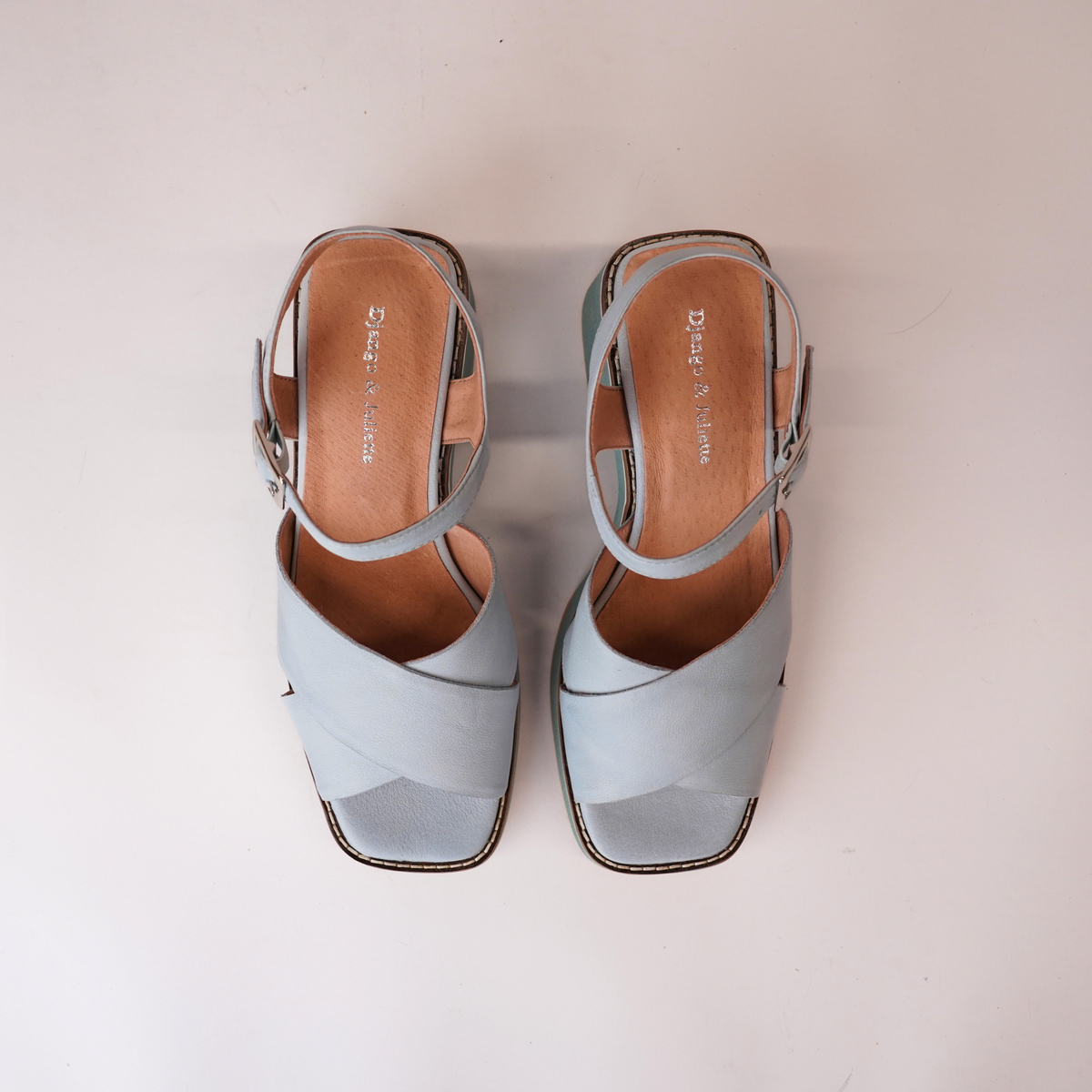 Jemi Denim Leather Heels - DJANGO AND JULIETTE | Shouz