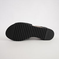 Ambatto Black/ Black Sole Leather Sandals