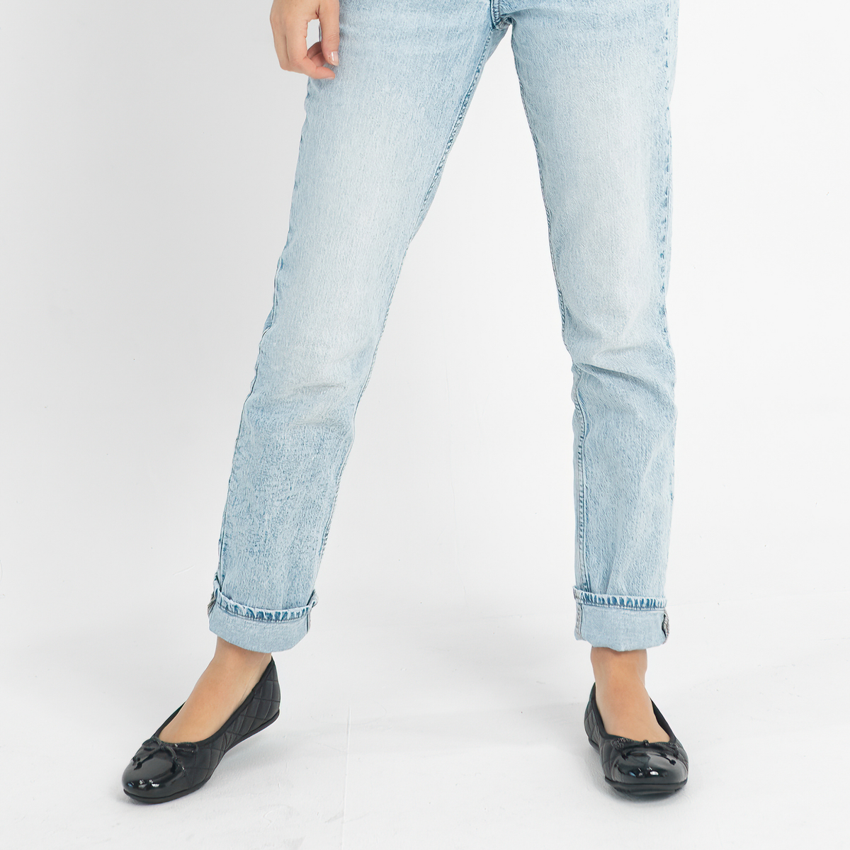 Bookie Black Patent/ Black Leather Ballet Flats - DJANGO AND JULIETTE | Shouz