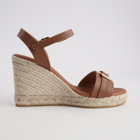 Wren Doya Roble Leather Espadrille Wedges