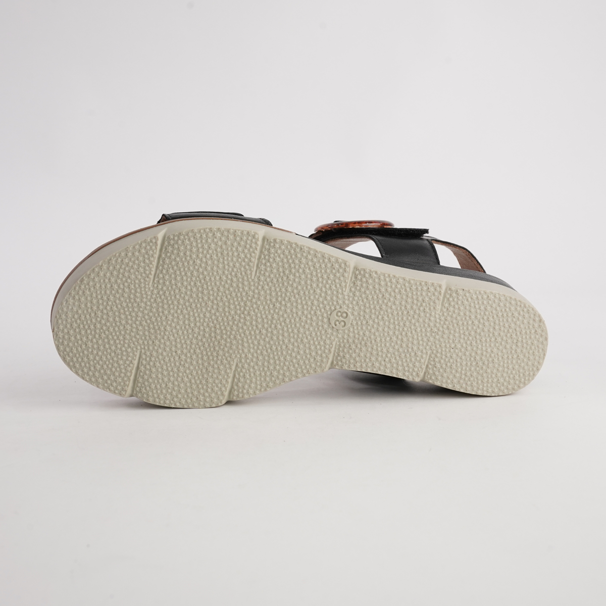 Diana Black Leather Sandals - SALA | Shouz