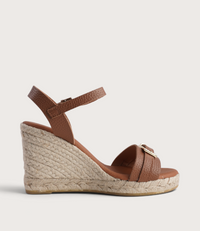 Wren Doya Roble Leather Espadrille Wedges