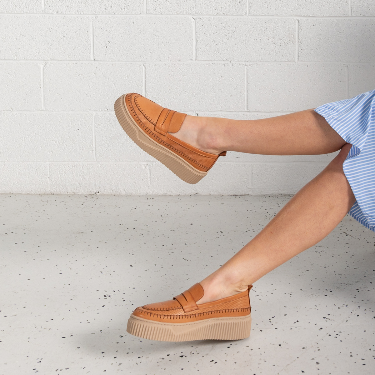 Bobby Coconut Leather Loafers - SALA | Shouz