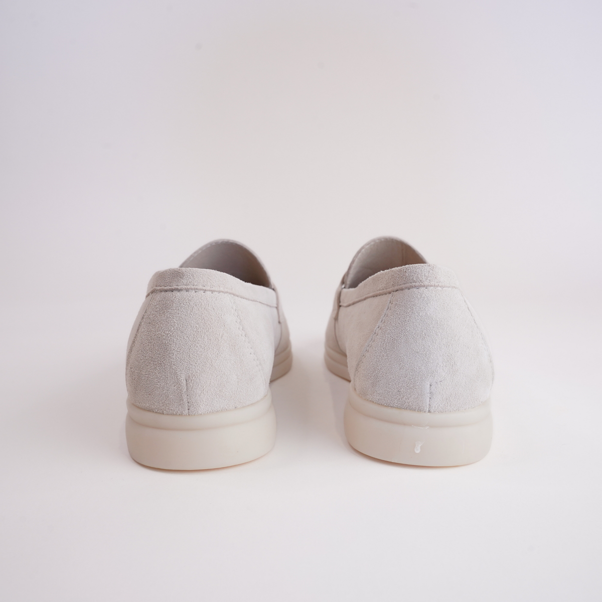 Lydea Beige Suede Leather Loafers - DJANGO AND JULIETTE | Shouz