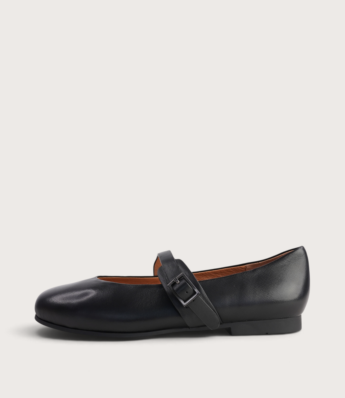 Picton Black Leather Ballet Flats
