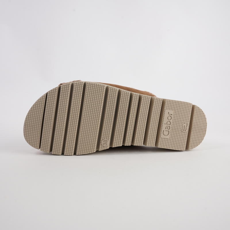 Rita Walnut Suede Leather Slides