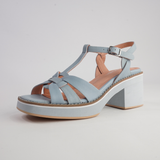 Jerseys Denim Leather Heels