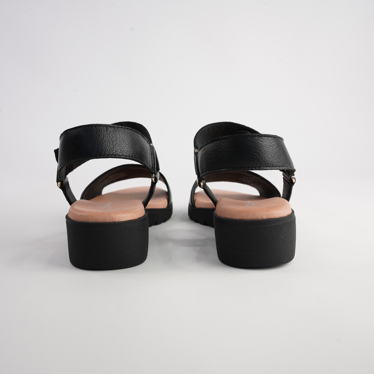 Minne Black/ Black Sole Leather Sandals - DJANGO AND JULIETTE | Shouz