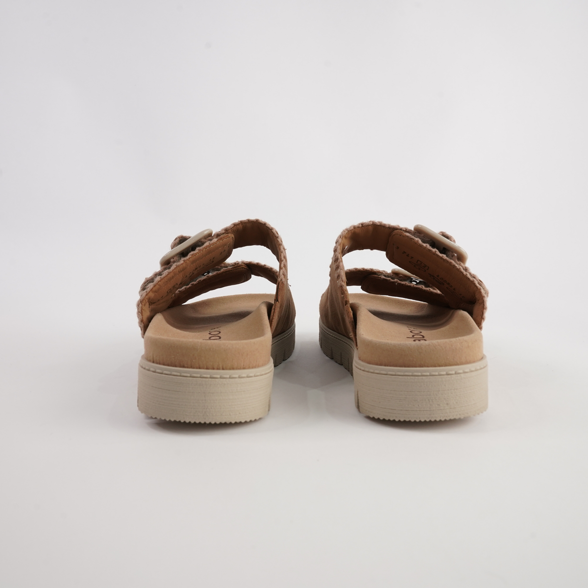 Rita Walnut Suede Leather Slides - GABOR | Shouz