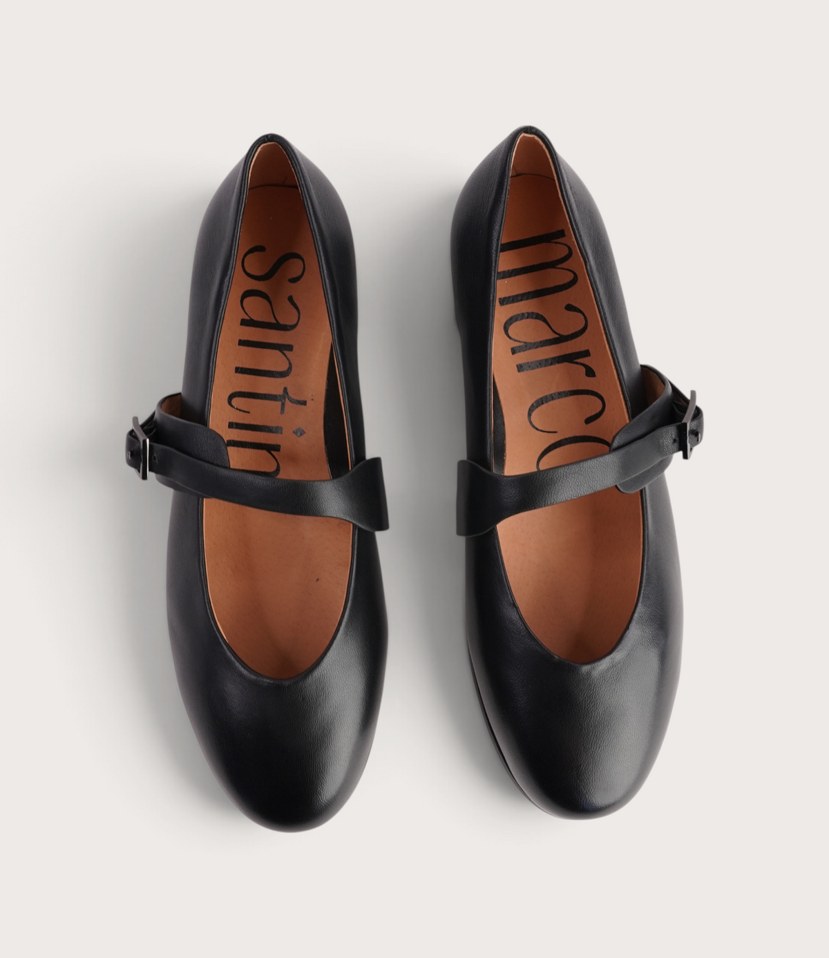 Picton Black Leather Ballet Flats