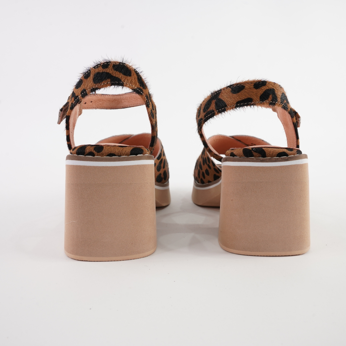 Jemi Tan Leopard Pony Leather Heels - DJANGO AND JULIETTE | Shouz