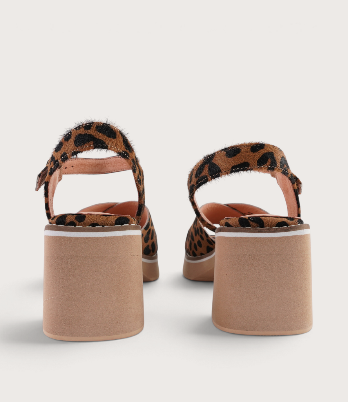 Jemi Tan Leopard Pony Leather Heels