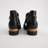 Ambatto Black/ Black Sole Leather Sandals