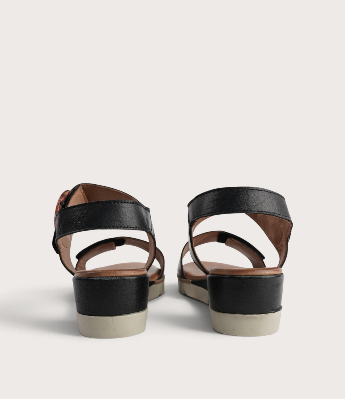 Diana Black Leather Sandals