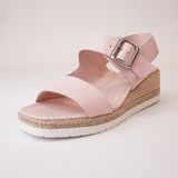 Isling New Pink Leather Sandals