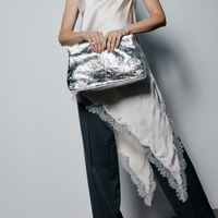 Aevie Metallic Crinkle Patent Leather Clutch - MOLLINI | Shouz
