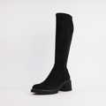 Zina Black Stretch Knee High Boots