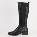Tamada Black Leather Knee High Boots