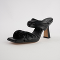 513109 Black Leather Heels