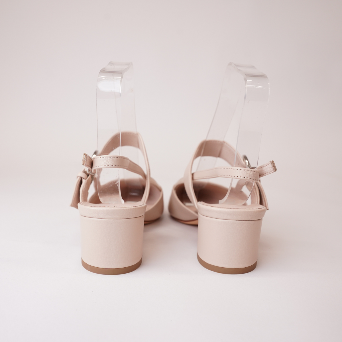 Asten Nude Leather Heels - TOP END | Shouz