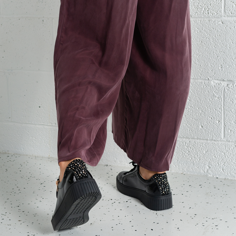 Kees Black Patent Leather Sneakers