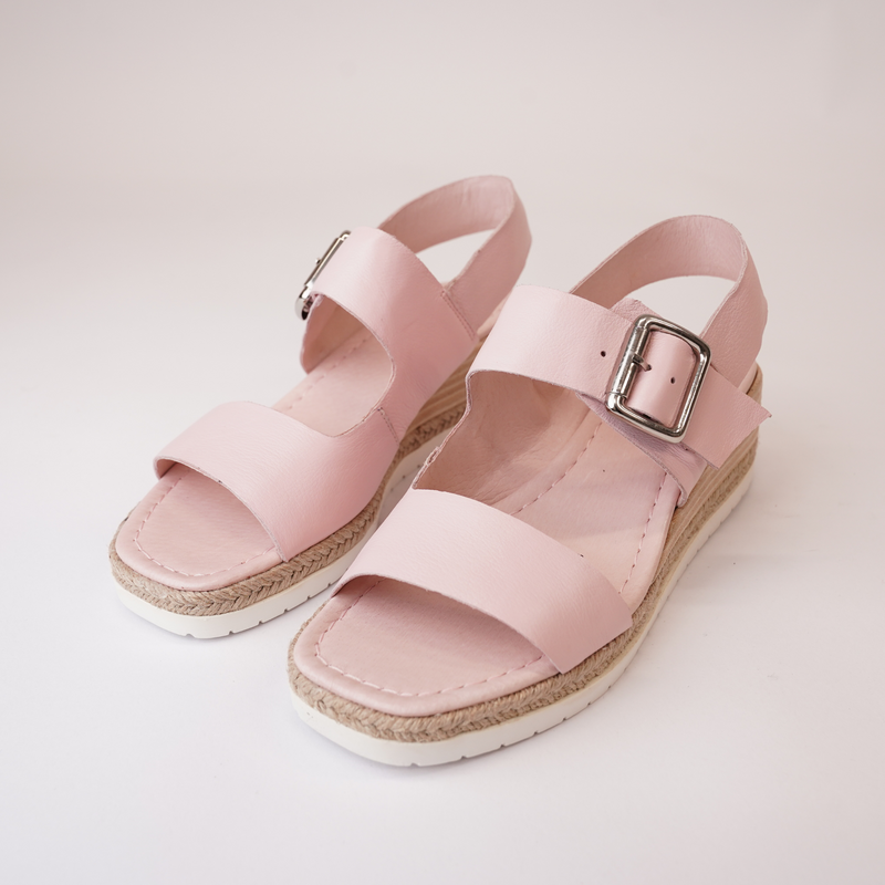 Isling New Pink Leather Sandals