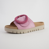 Lucille Soft Pink Suede Slides