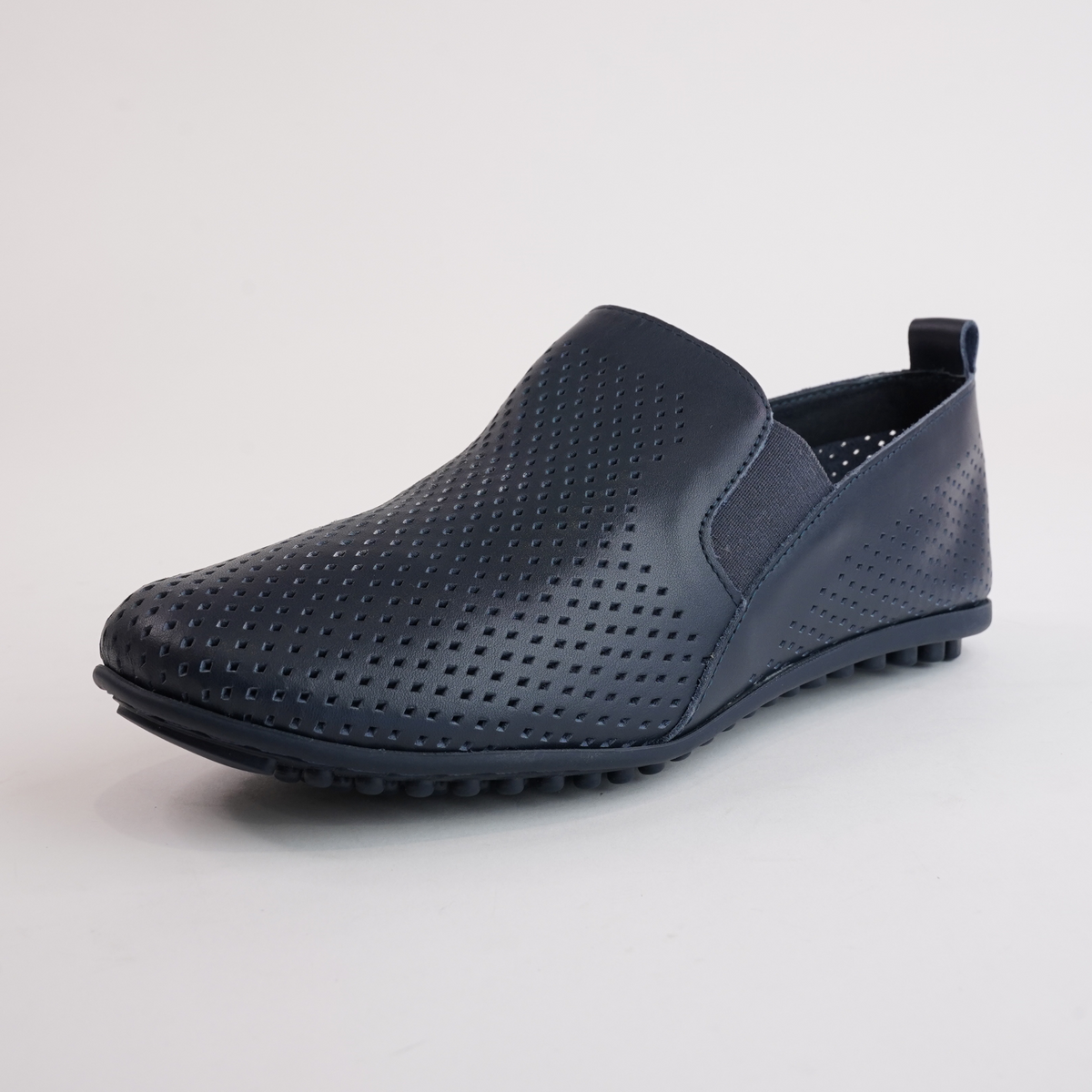Bescara Navy Leather Flats - DJANGO AND JULIETTE | Shouz
