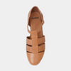 Quizzed Camel Leather Flats