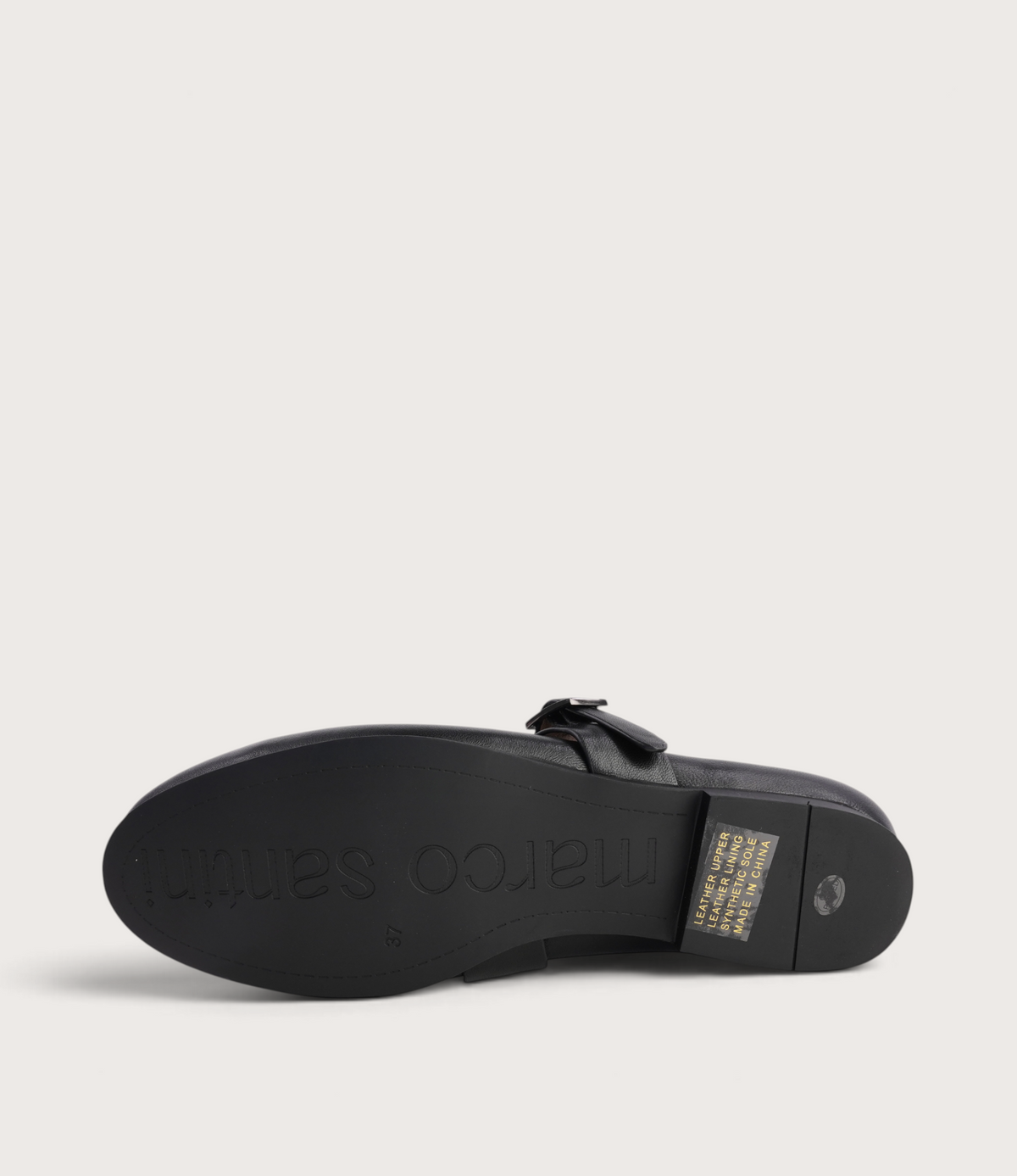 Picton Black Leather Ballet Flats