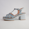 Jerseys Denim Leather Heels