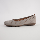 Skylar Linen Nubuck Leather Ballet Flats - GABOR | Shouz