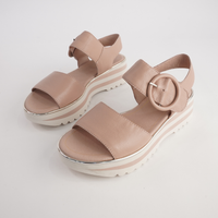 Harlows Cappuccino Leather Sandals