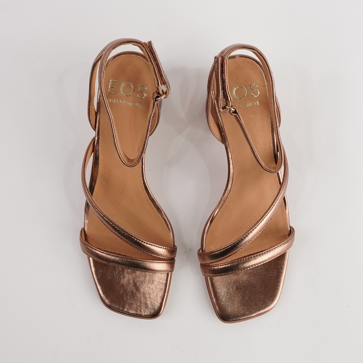 Petricia Copper Leather Heels - EOS FOOTWEAR | Shouz