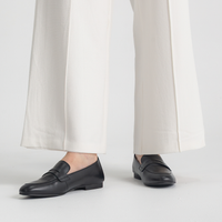 Eleanor Black Leather Loafers
