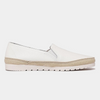 Nuria White Leather Espadrilles